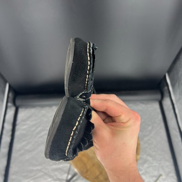 Y2K Decree Black Suede Flats / Loafers - Picture 9 of 9